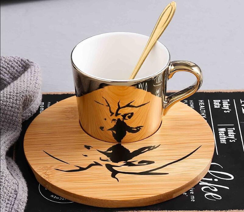 Plating Mirror Reflection Ceramic Coffee Mug