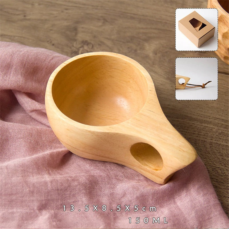 Chinese Portable Wood Coffee Mug
